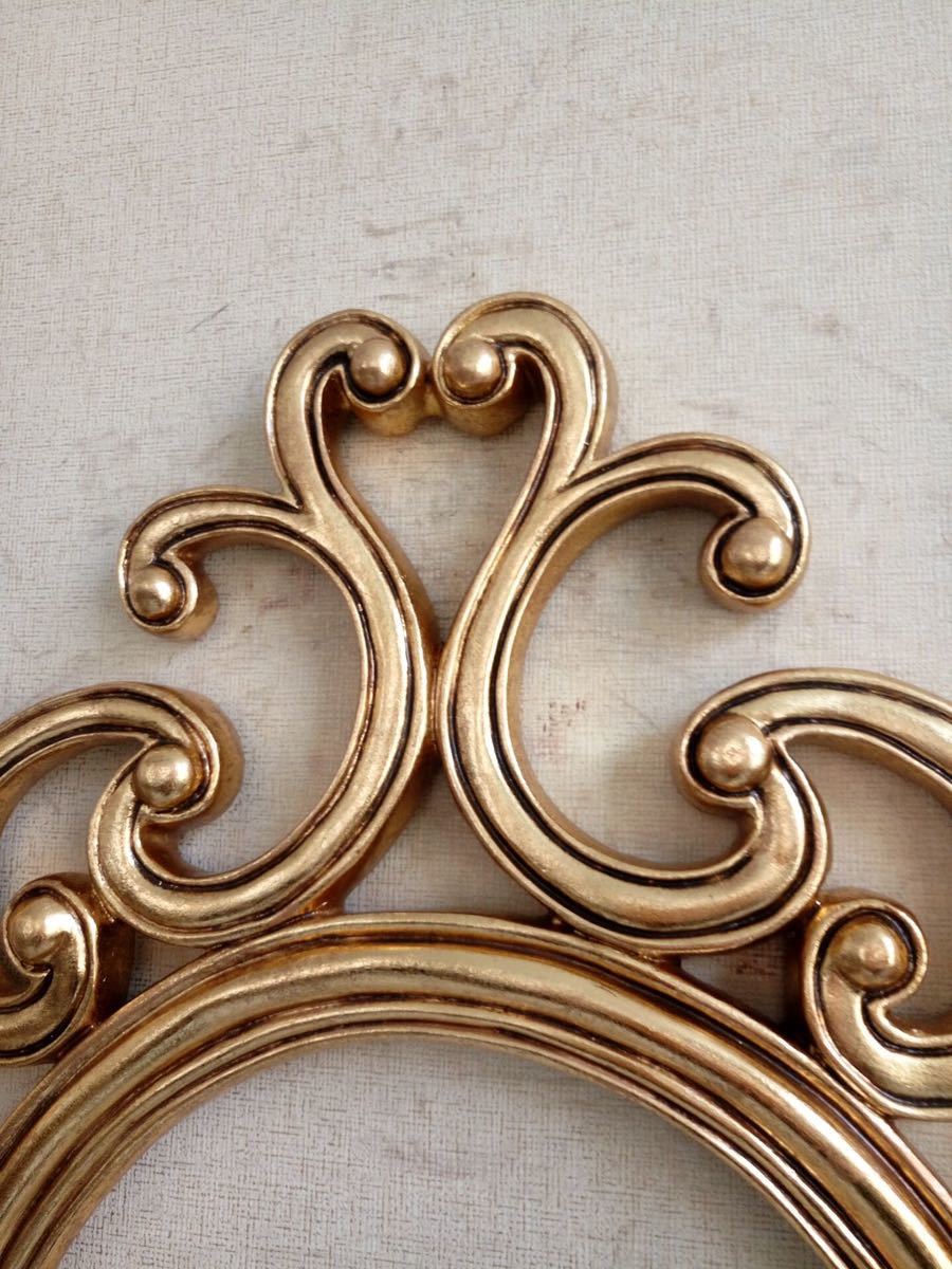 大型ミラー吊鏡 壁掛け鏡 壁掛けミラー 豪華ウォールミラ 高級豪華鏡 アンティーク調 56x88cm [2]