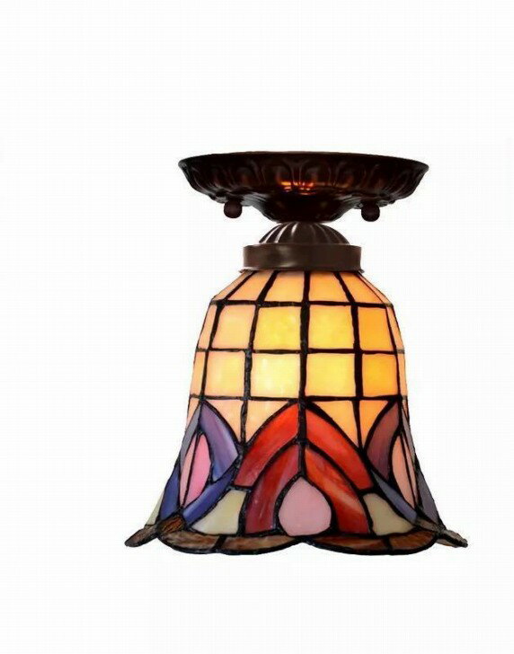 A030377ステンドグラス．ペンダントライト豪華天井照明ステンドグラスランプ ガラス工芸品 電源直結タ..