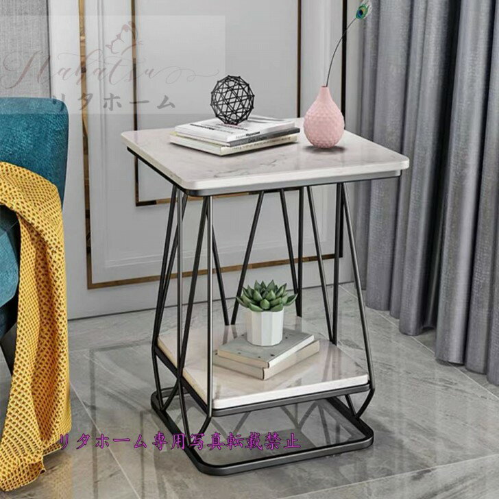 A010101飾り台 人造大理石ローテーブル．リビングテーブル センターテーブル サイドテーブル ミニテーブル 高級寝室用テーブル