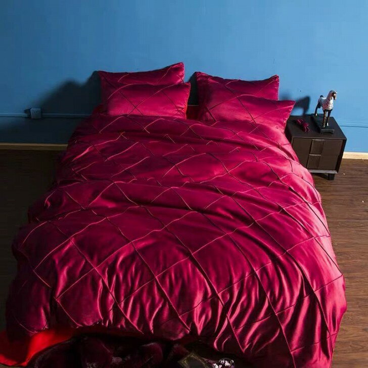 Bedding - A048885ワイドダブル ベッド用品4点セット ．寝具 ボックスシーツ　枕カバー掛け布団カバー ベッドカバー