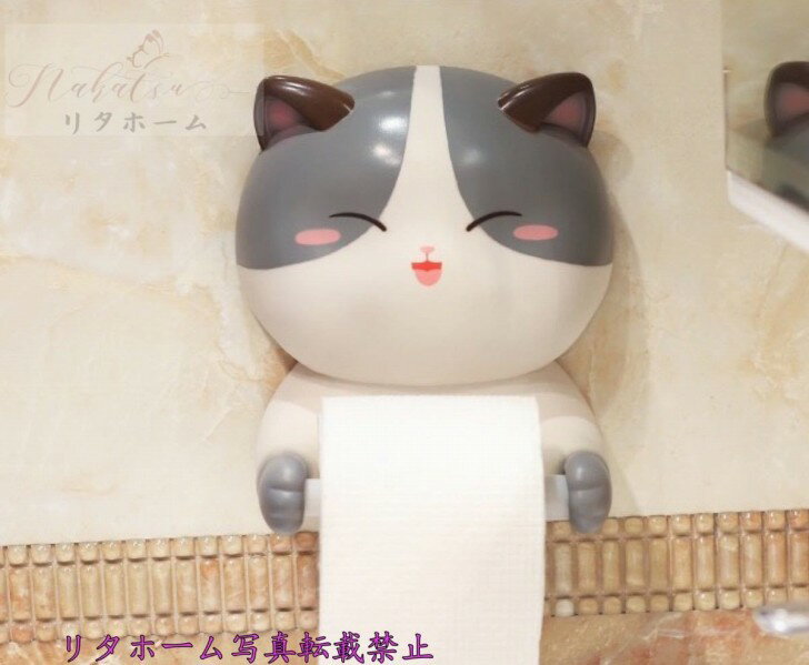 A057383トイレットペーパーホルダー インテリア雑貨 ティッシュケース 壁飾り 猫