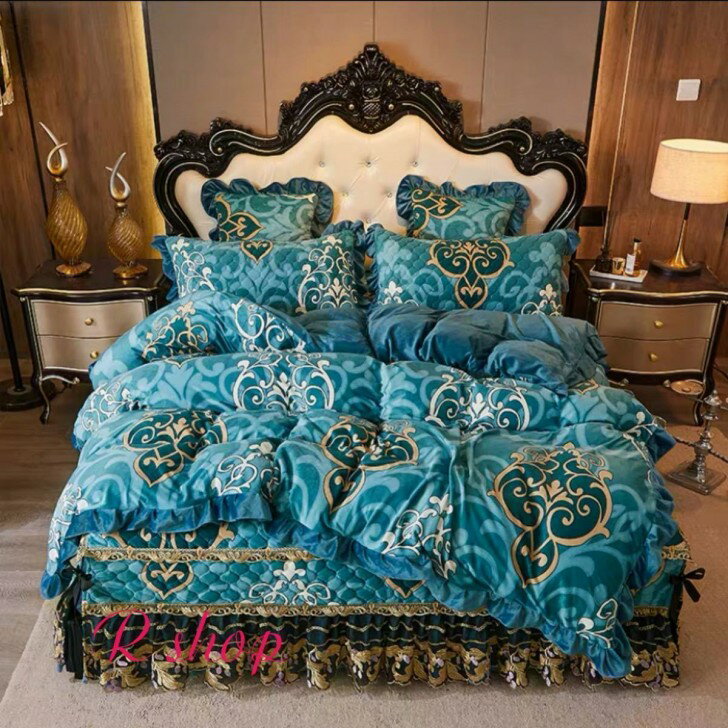 A046104高級ワイドダブル ベッド用品4点セット 寝具 ボックスシーツ　枕カバー掛け布団カバー ベッドカ..