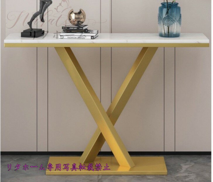 A028982高級人造大理石サイドテーブル. 電話台 コンソールテーブル 花台玄関テーブル アンティーク調デザイン 幅100cm サイズオーダー可能 [3]