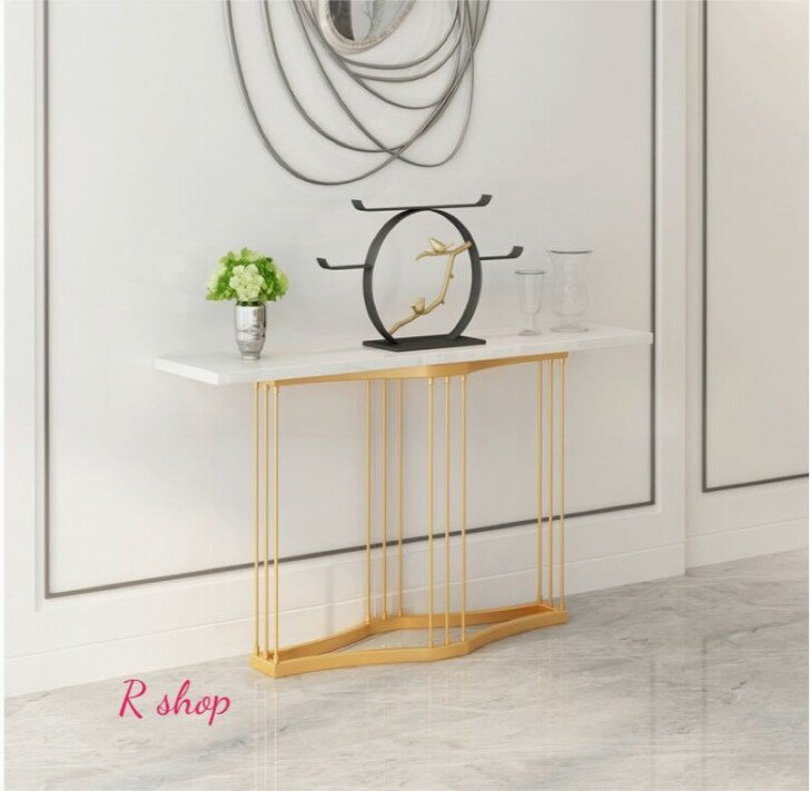 高級サイドテーブル コンソールテーブル 玄関テーブル 花台 電話台 アンティーク調デザイン 幅80cm [2]