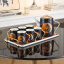 A05369120220715-61 西洋調ティーカップセット マグカップ 陶器 高級感 カップ6客 コーヒーカップ