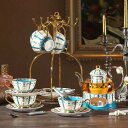 A05369720220715-67 西洋調ティーカップ セット 陶器 高級感 カップ&ソーサー 6客コーヒーカップ