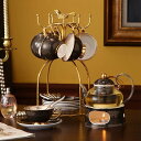 A05370120220715-71 西洋調ティーカップ セット 陶器 高級感 カップ&ソーサー 6客コーヒーカップ