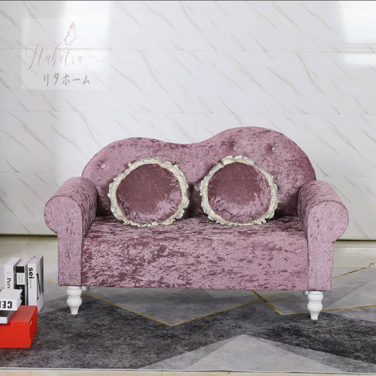 Love Sofa - A00290820220717-45　ソファ 椅子ソファー 2人掛け 2P 布地 高級感 肘付きコンパクト