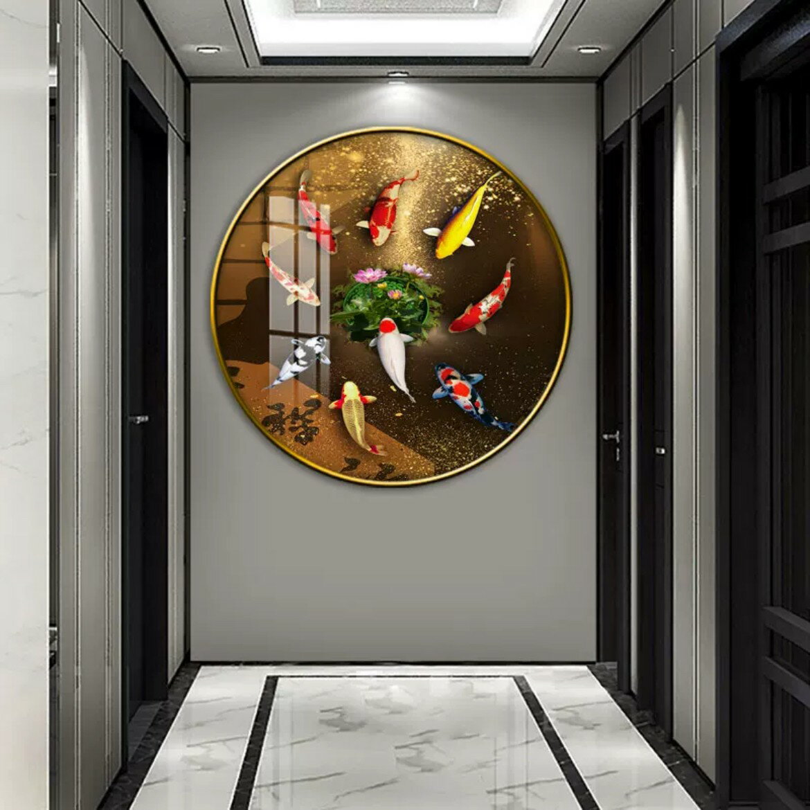 20220720-44　壁絵 壁掛け 廊下壁画 玄関装飾画　インテリア 部屋飾り 飾り絵　風水写真