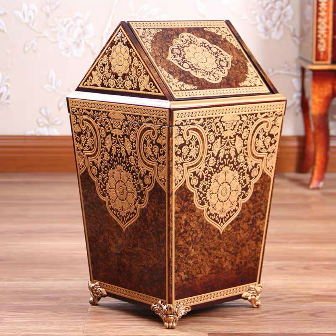 A05349120220704-18 ヨーロッパ式ゴミ箱 家庭用ゴミ箱 古典感 インテリア小物 復古