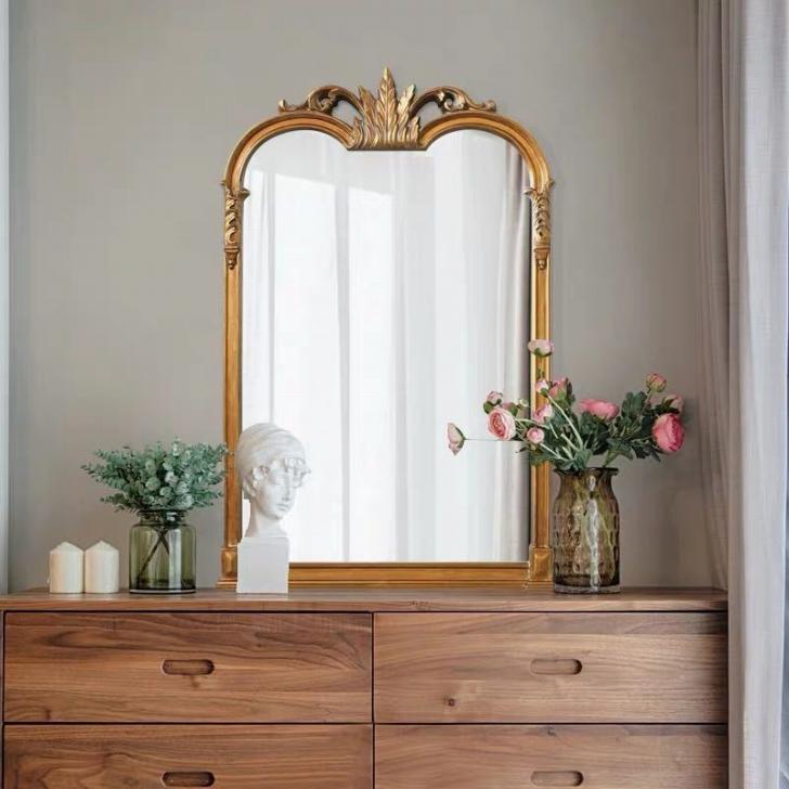 A057149壁掛け鏡 壁掛け 壁掛けミラー ウォールミラ 80x120cm 高級豪華鏡 アンティーク調 [3]