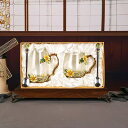 A037355ガラス製ティー・コーヒーカップセットカップ2客琺瑯彩カップ 花柄(3)