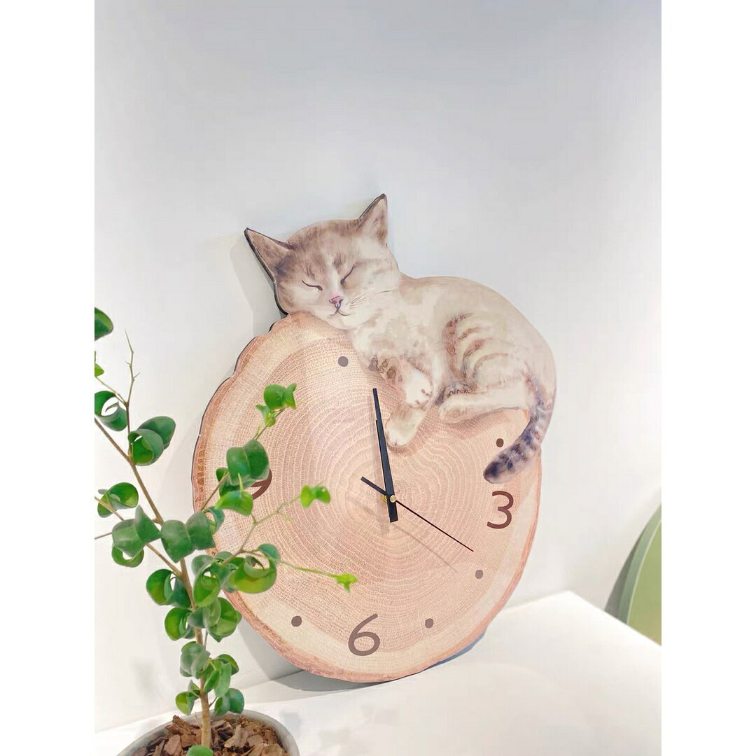 A037579掛け時計 部屋飾り 壁掛け時計 可愛い 猫 ネコ [3]