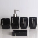 A037630高級サニタリー5点セットディスペンサー 歯ブラシスタンド .洗面所用品(3)