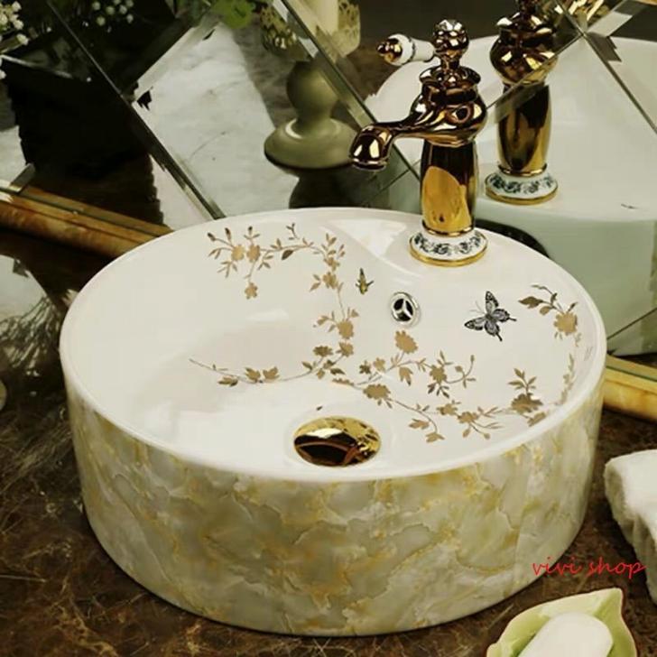 A0262681220洗面ボウルセット 洗面ボール 陶器 手水鉢 手洗器 手洗い鉢 洗面器