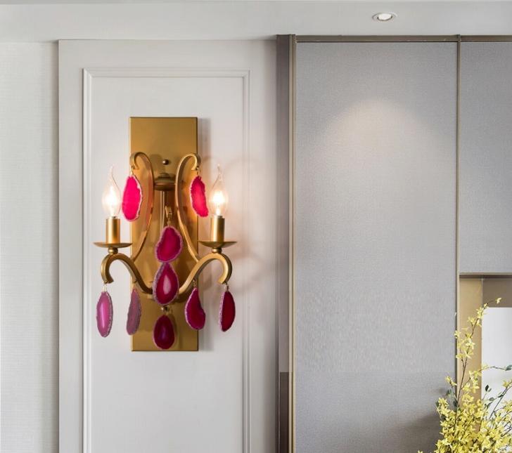 A040246BL11-2壁掛け照明 壁掛け灯 インテリア照明 壁掛け灯 高級照明.メノウ.2灯