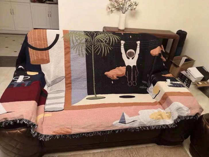 A0297692人掛け ソファーカバー ソファー シーツ ひざ掛け マルチカバー 160x220 [2]