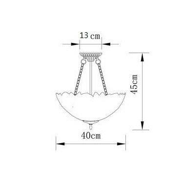 CL2ステンドグラス．ペンダントライト豪華天井照明ステンドグラスランプ ガラス工芸品 電源直結タイプ 3