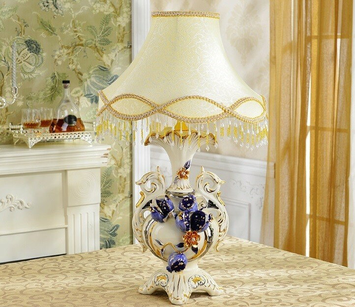 A012542D7-2インテリア照明 テーブルスタンド 照明スタンド 卓上ステンド．高級陶器ステンド