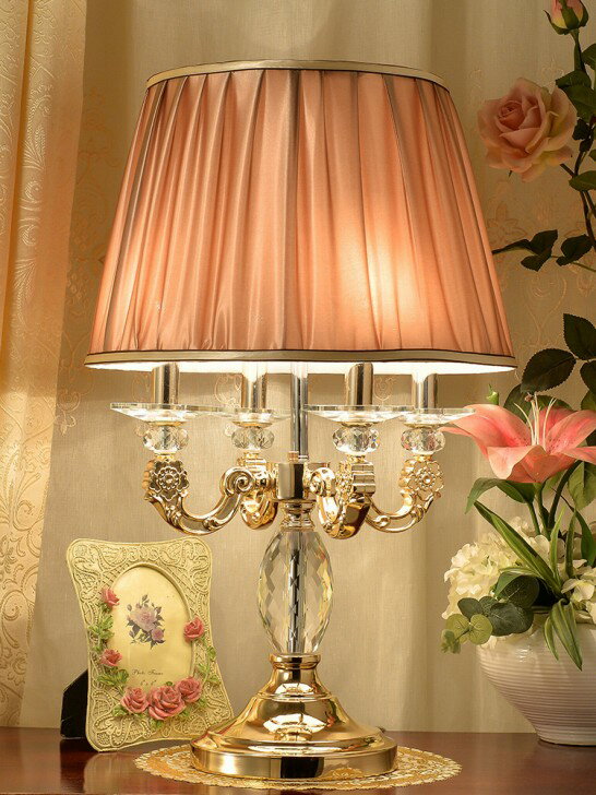 A029821D254インテリア照明 テーブルスタンド 照明スタンド 卓上テーブルライト． 高級水晶スタンド