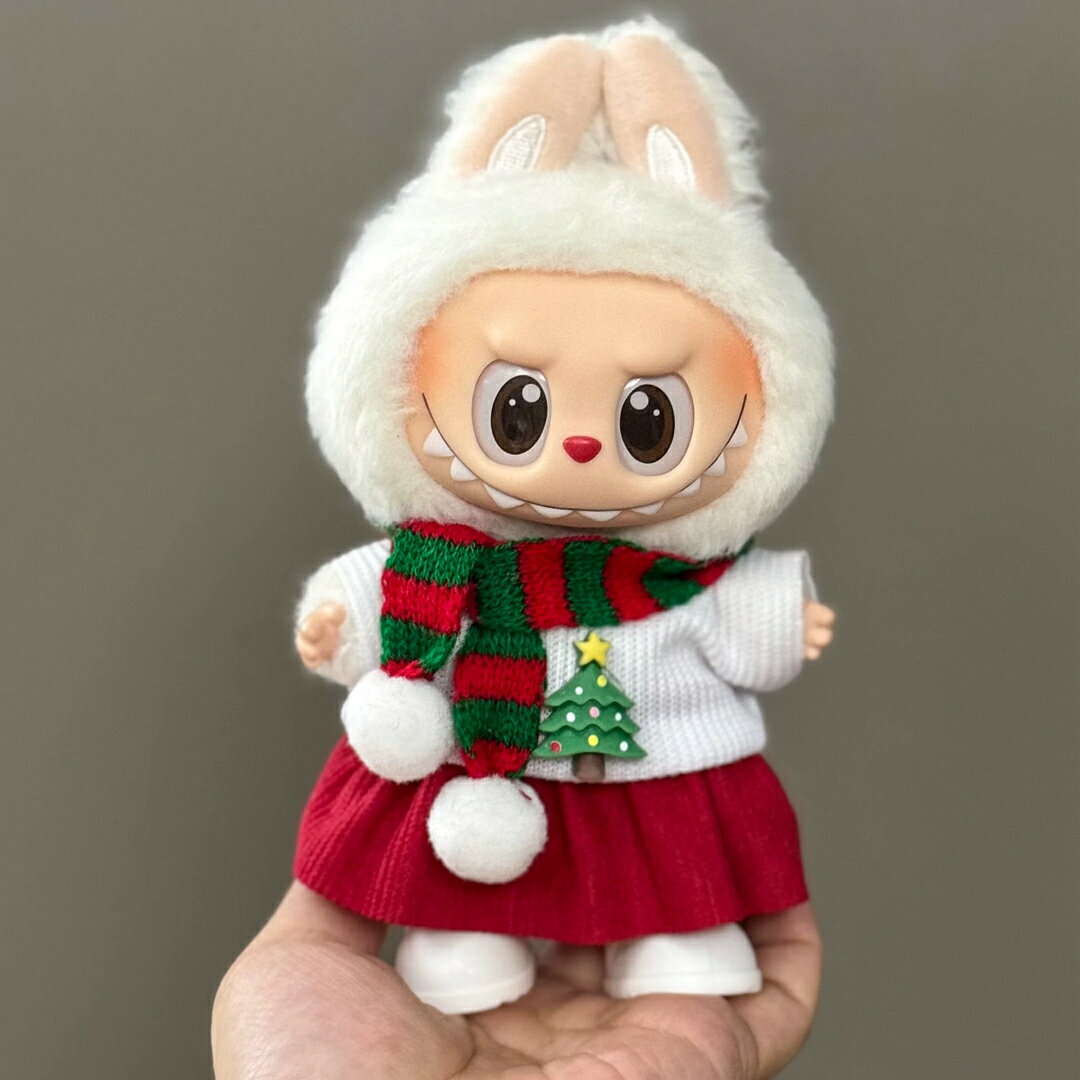 A066151LABUBU ラブブ用 クリスマス着せ替え 衣装セット ふわふわ