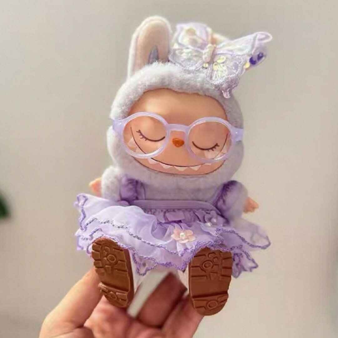 A066239新品4点セットワンピースlabubuラブブぬいぐるみ服17cm着せ替え着ぐるみ