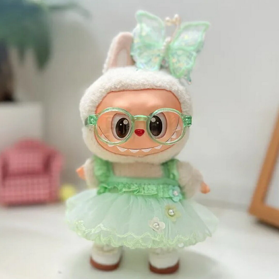 A066240新品4点セット labubuラブブぬいぐるみ服17cm着せ替え着ぐるみ