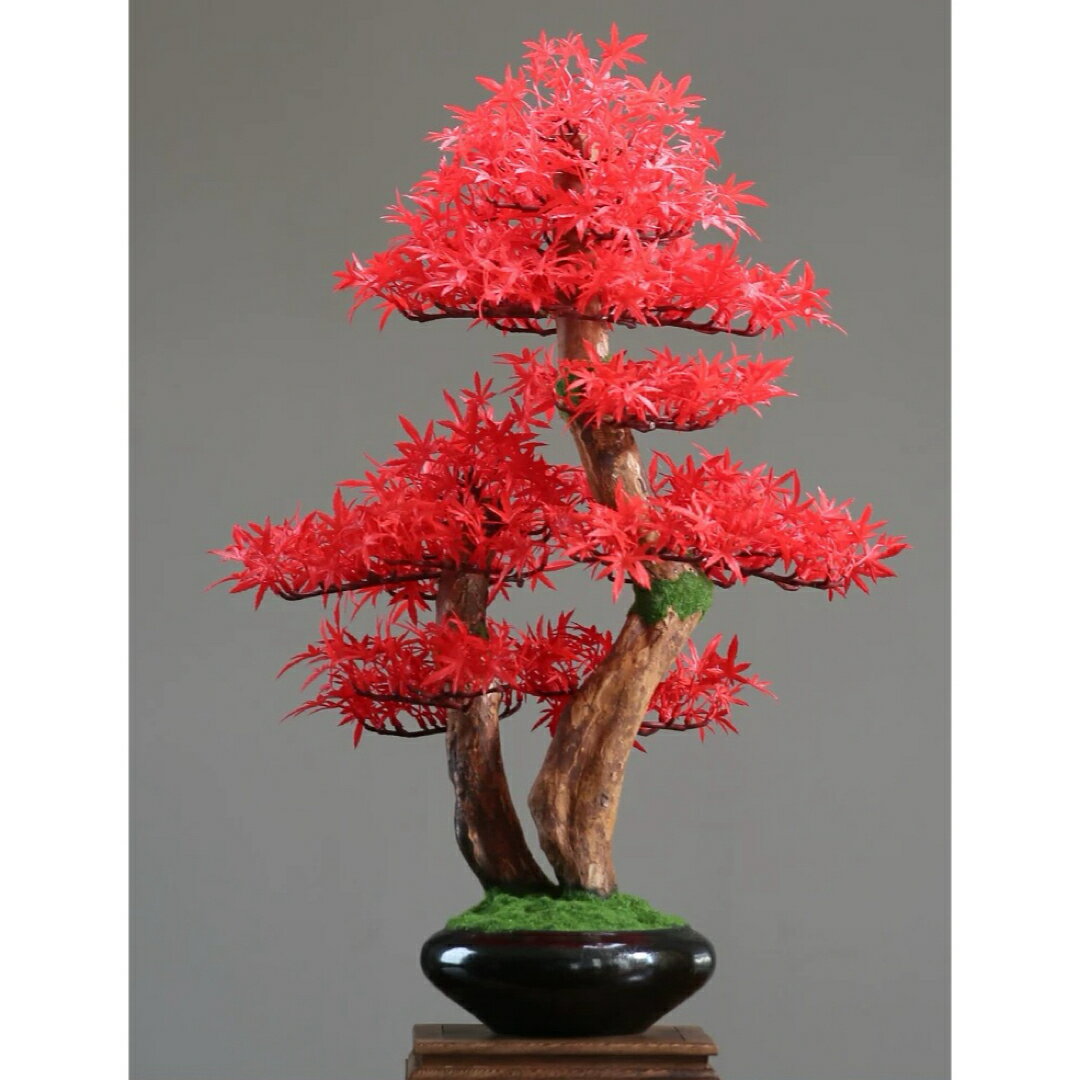 A066306インテリアグリーン 高級模造迎客松盆栽 置物 禅意迎客松盆栽装飾品 人工観葉植物