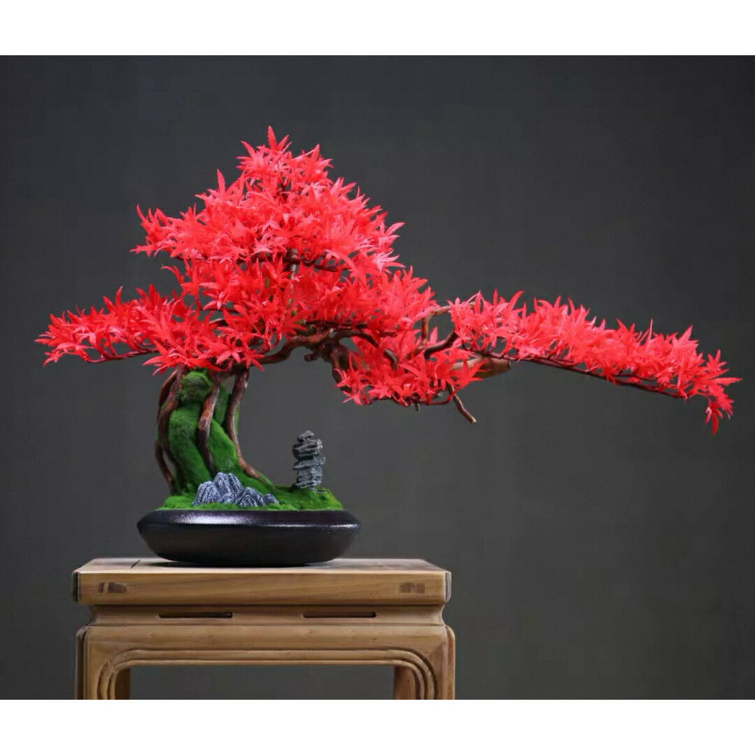 A066309インテリアグリーン 高級模造迎客松盆栽 置物 禅意迎客松盆栽装飾品 人工観葉植物