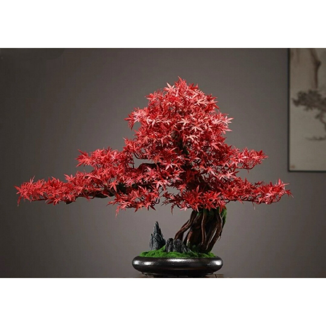 A066314インテリアグリーン 高級模造迎客松盆栽 置物 禅意迎客松盆栽装飾品 人工観葉植物