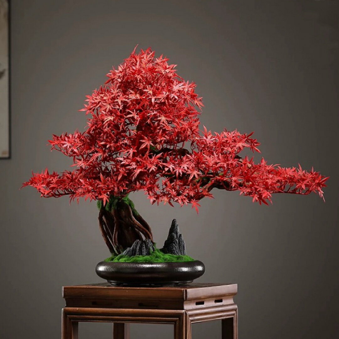 A066315インテリアグリーン 高級模造迎客松盆栽 置物 禅意迎客松盆栽装飾品 人工観葉植物