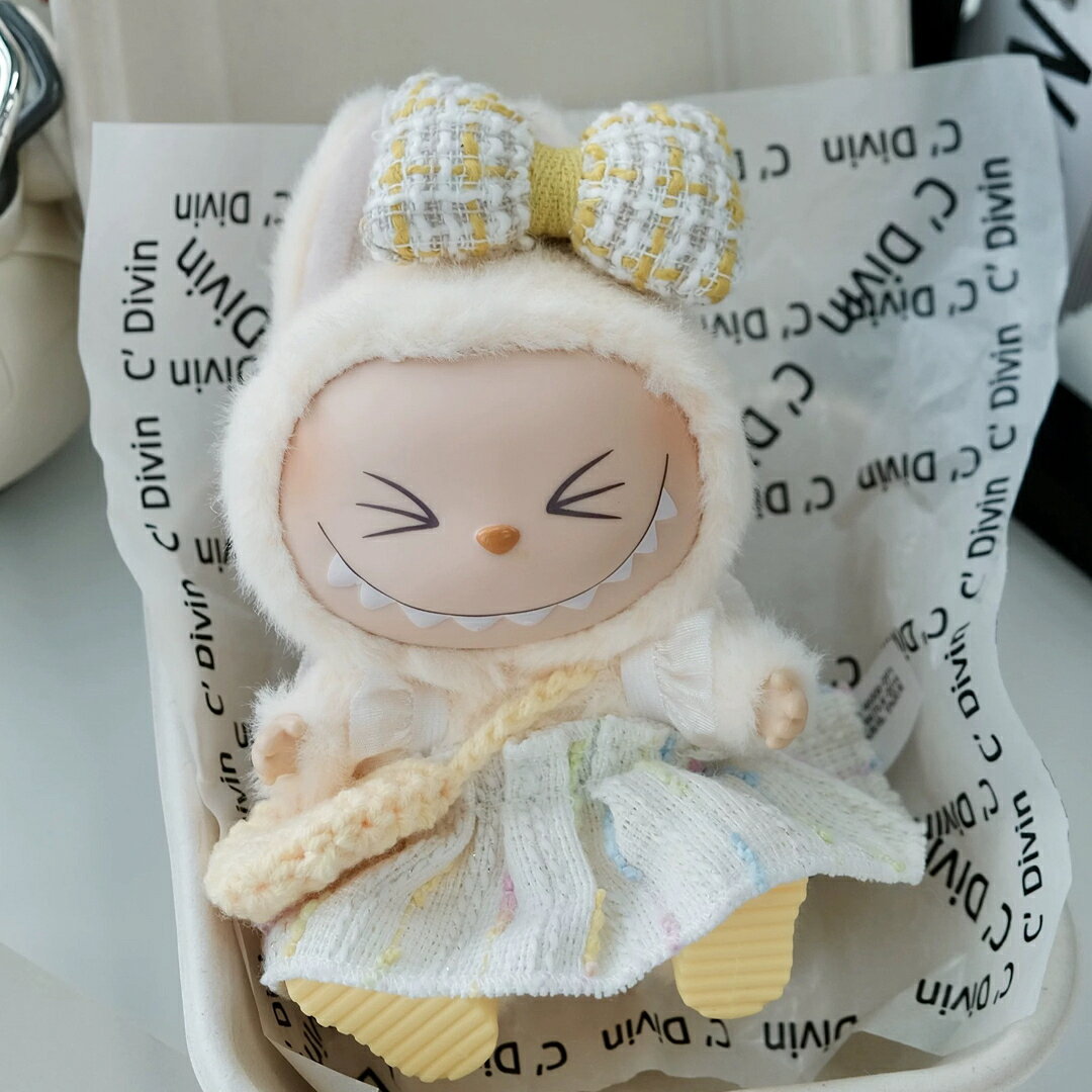 A066334新品4点セットワンピース labubuラブブぬいぐるみ服17cm着せ替え着ぐるみ