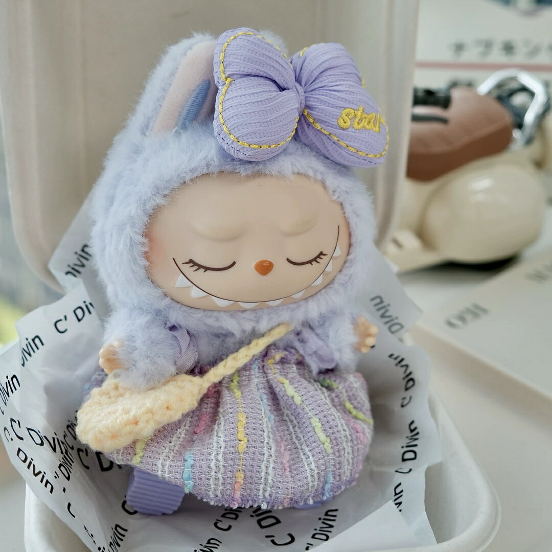 A066335新品4点セットワンピース labubuラブブぬいぐるみ服17cm着せ替え着ぐるみ