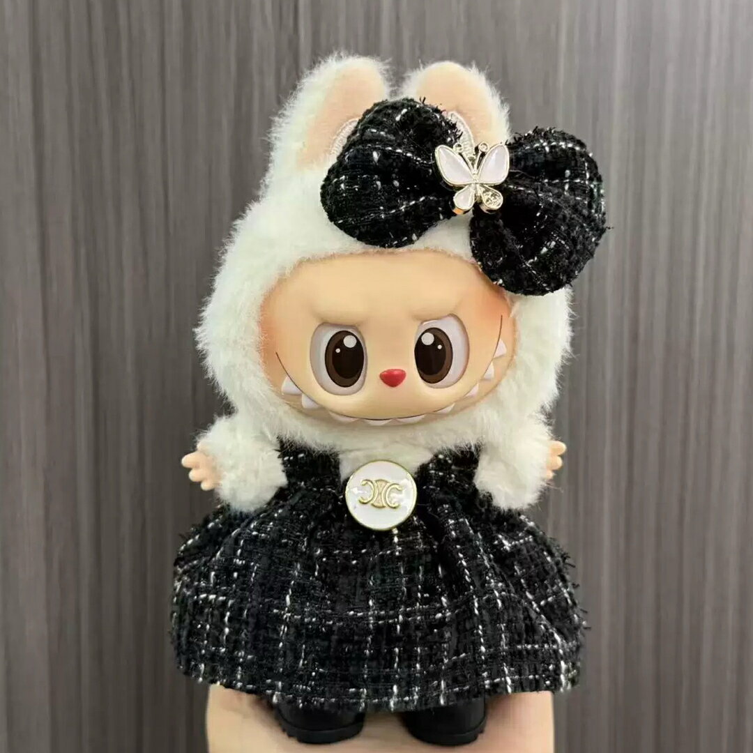 A066338新品3点セットワンピース labubuラブブぬいぐるみ服17cm着せ替え着ぐるみ