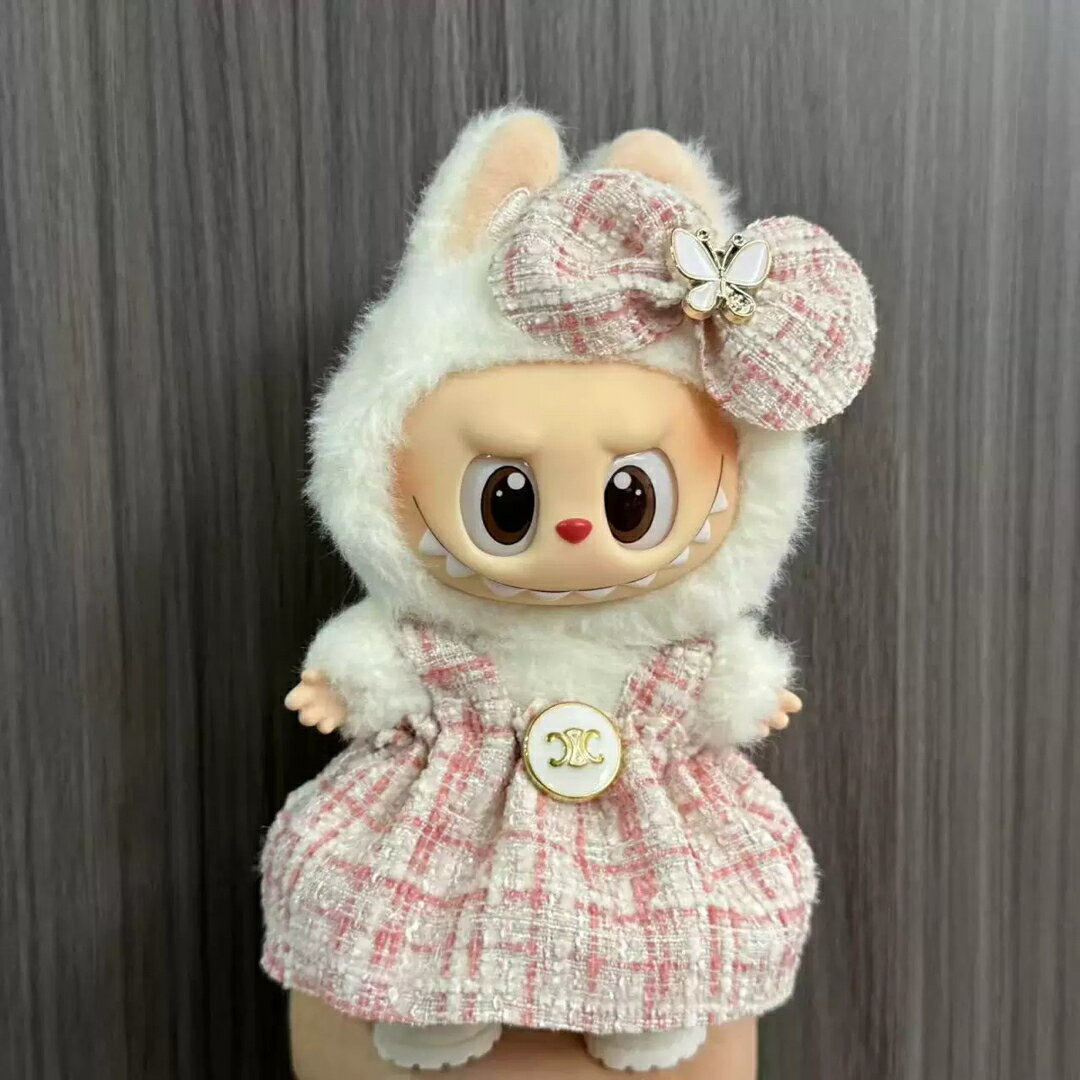 A066339新品3点セットワンピース labubuラブブぬいぐるみ服17cm着せ替え着ぐるみ