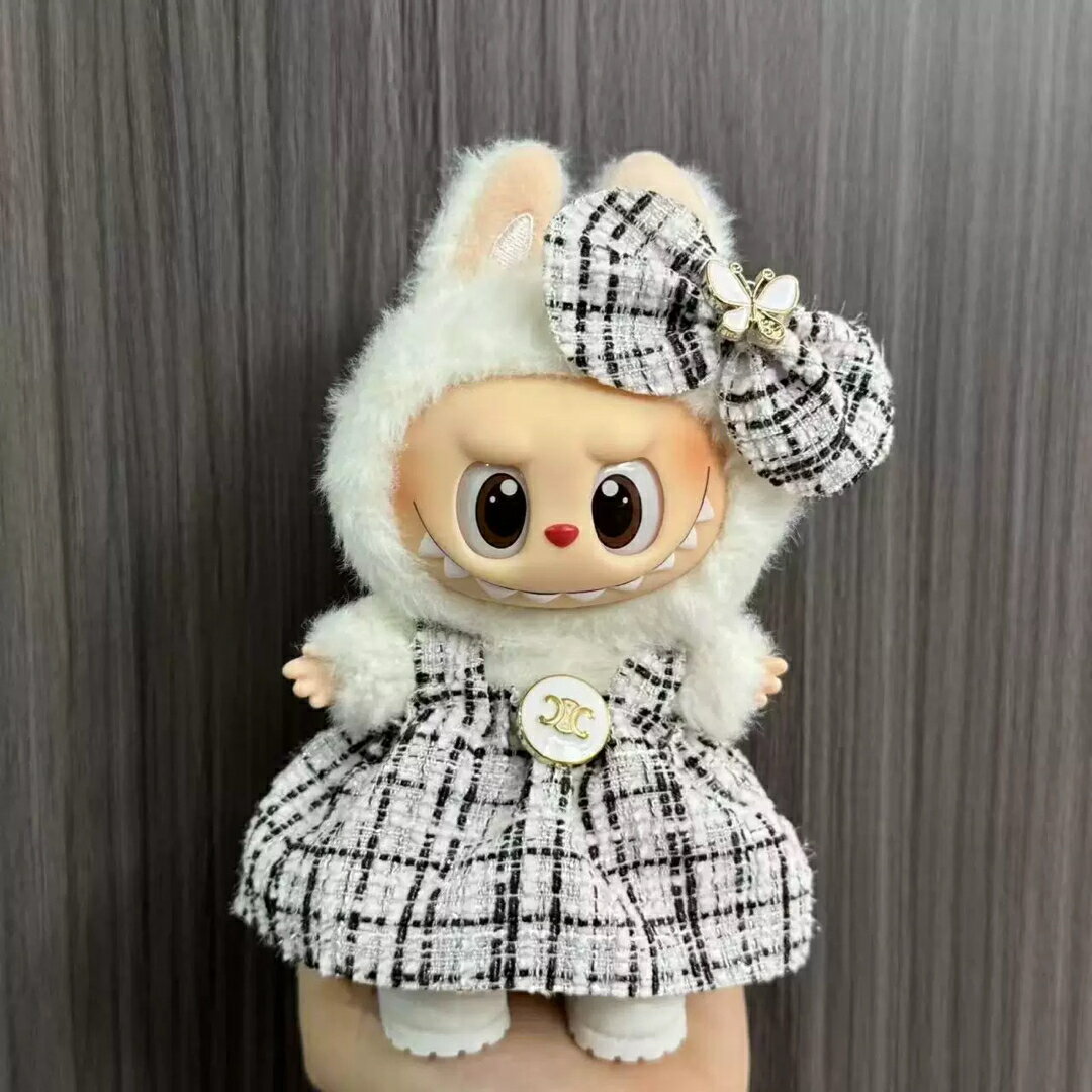 A066340新品3点セットワンピース labubuラブブぬいぐるみ服17cm着せ替え着ぐるみ