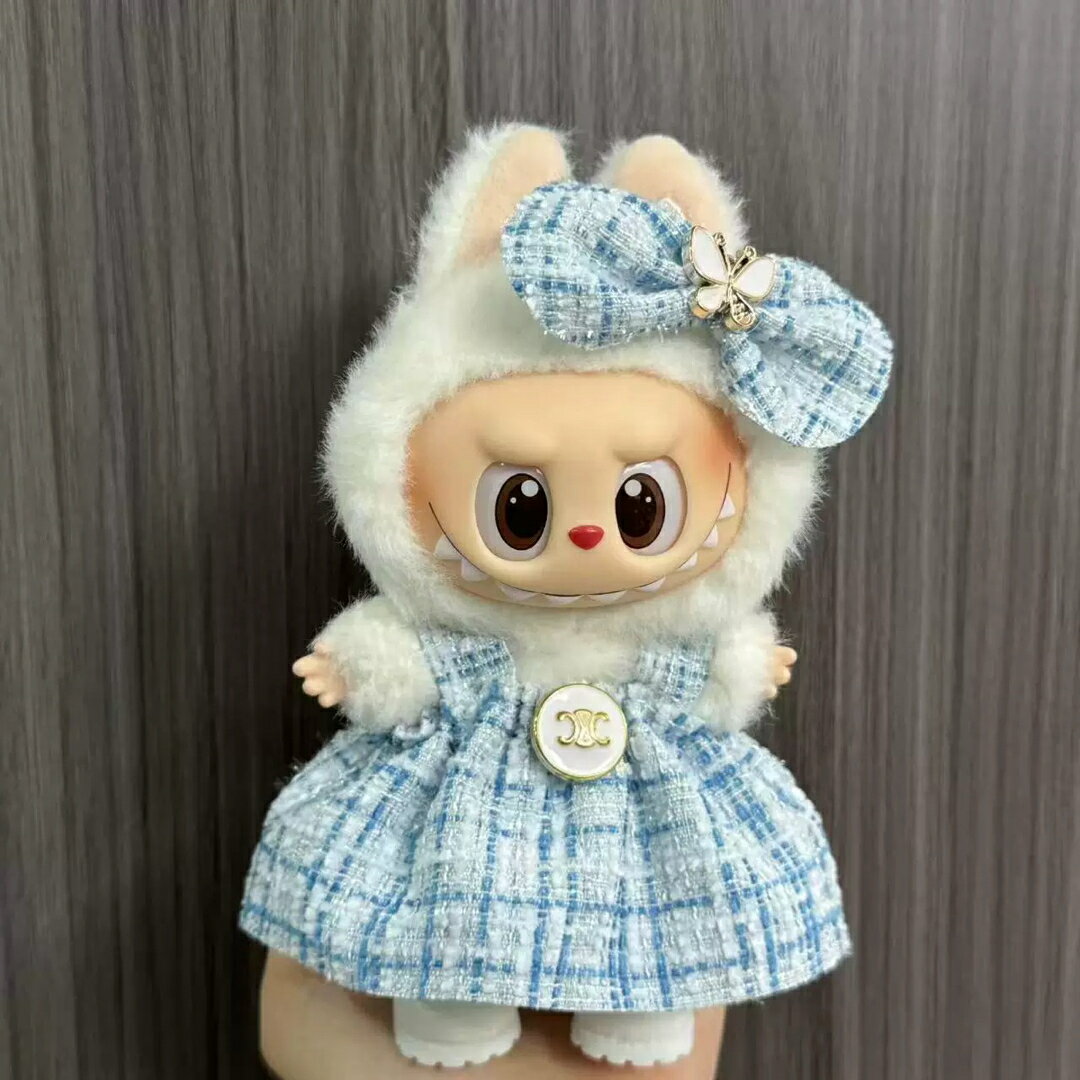 A066341新品3点セットワンピース labubuラブブぬいぐるみ服17cm着せ替え着ぐるみ