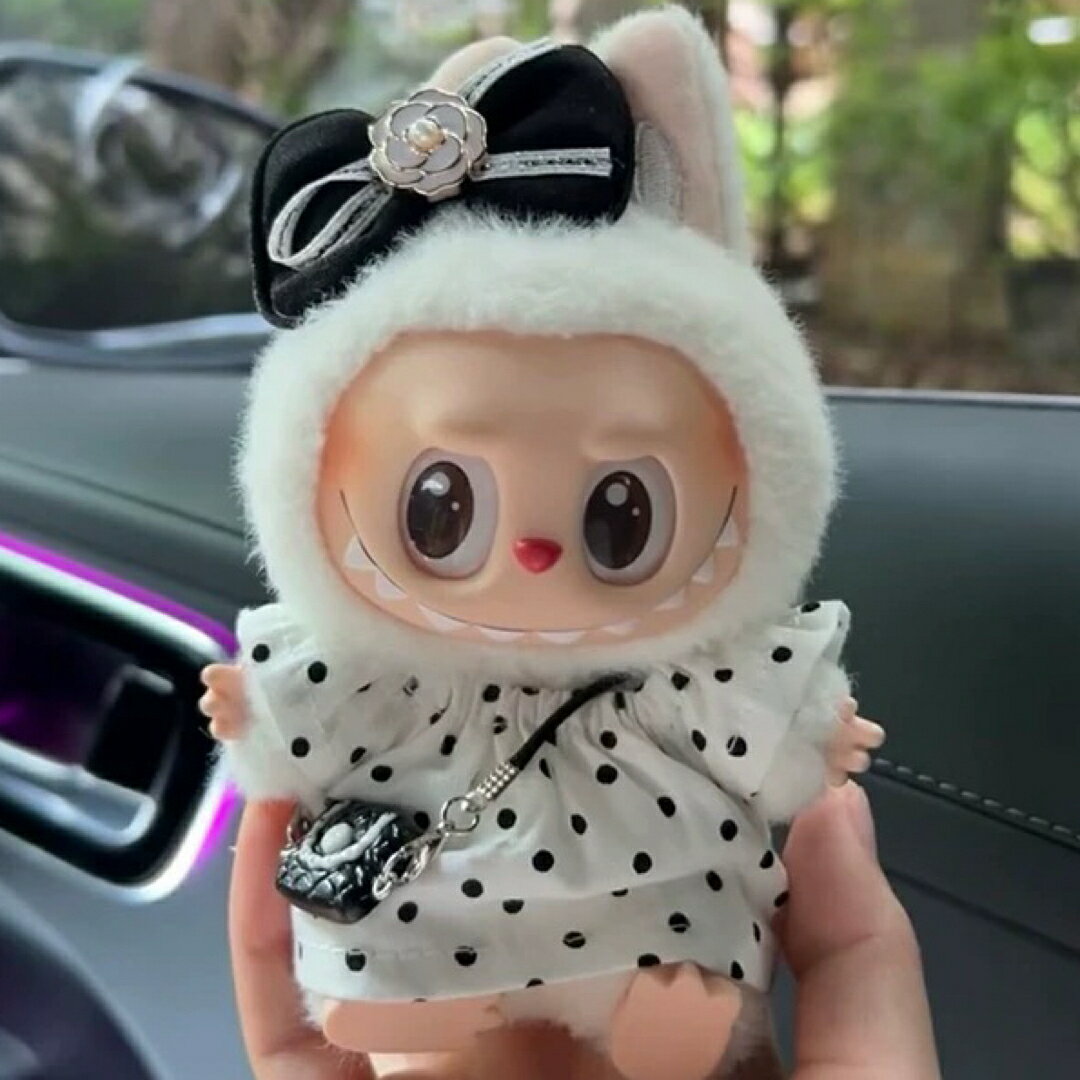 A066347新品3点セットワンピース labubuラブブぬいぐるみ服17cm着せ替え着ぐるみ