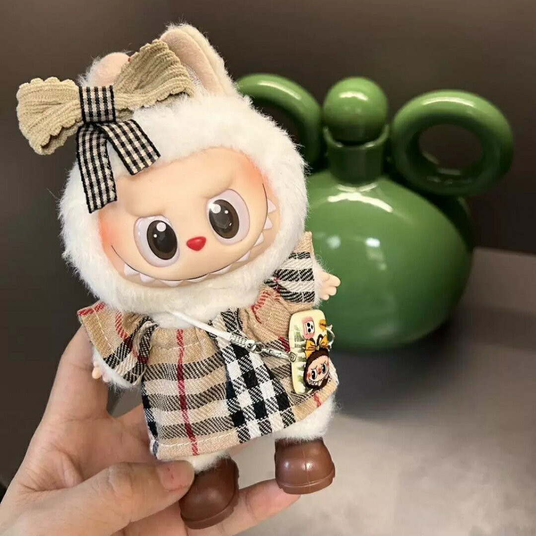 A066349新品4点セットワンピース labubuラブブぬいぐるみ服17cm着せ替え着ぐるみ