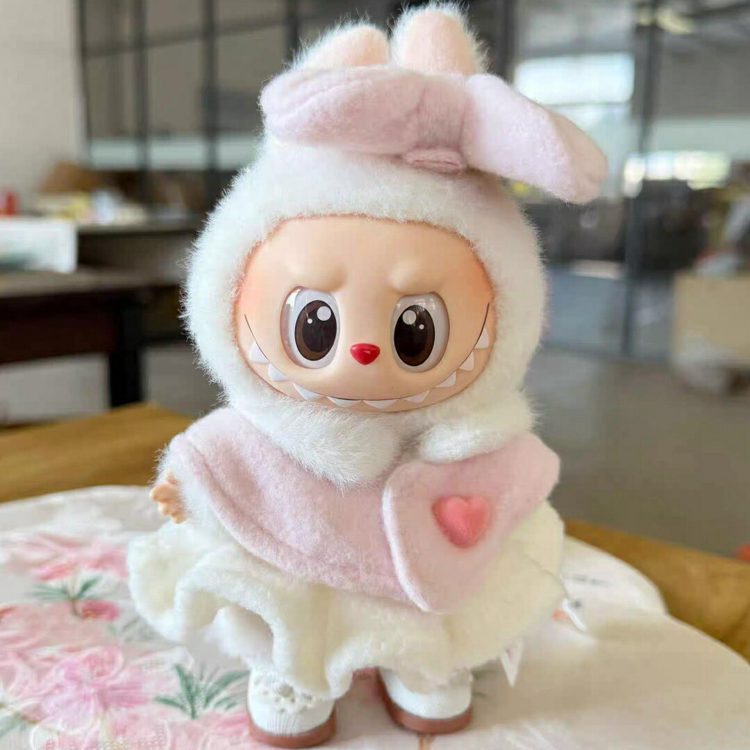 A066350新品3点セットワンピース labubuラブブぬいぐるみ服17cm着せ替え着ぐるみ