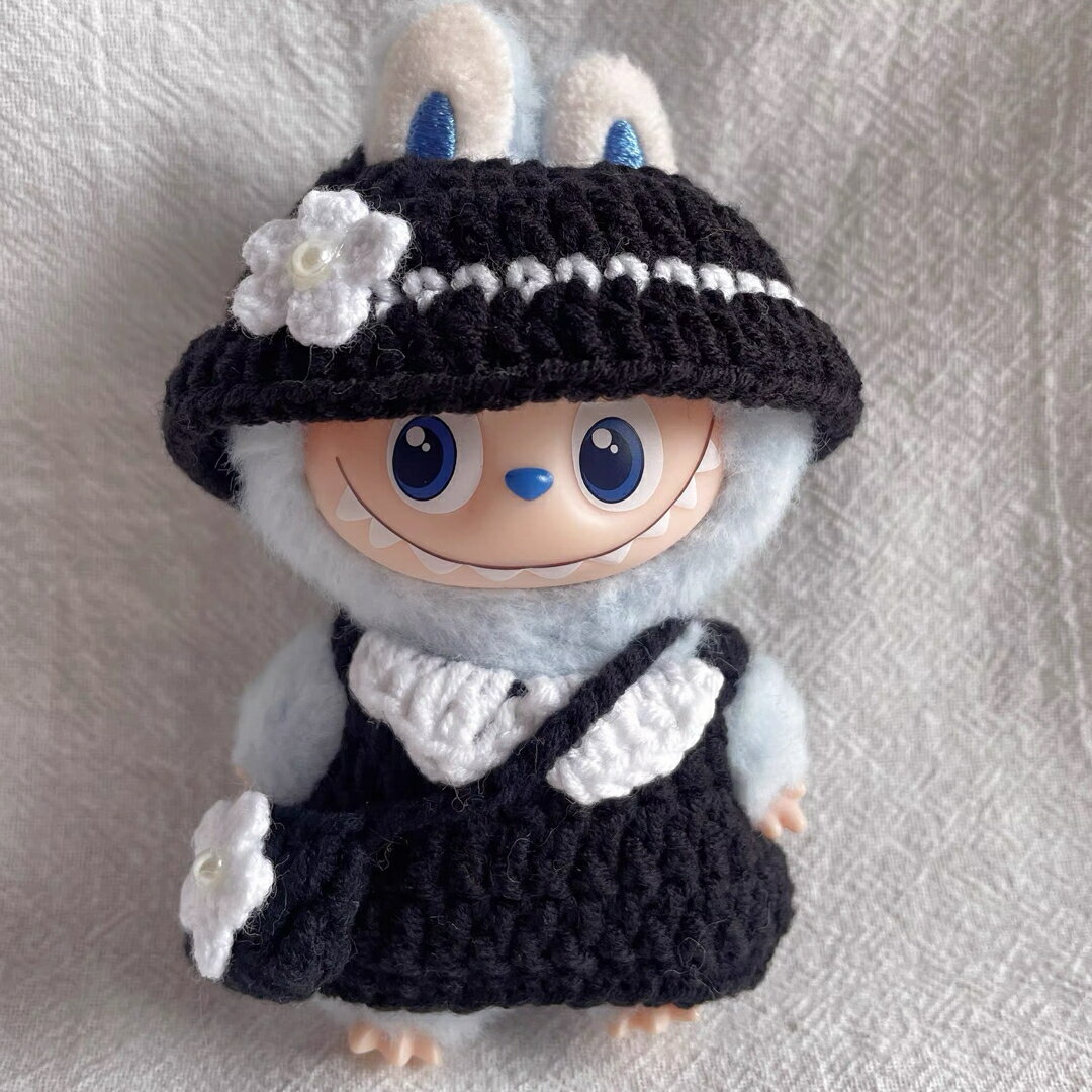 A066351新品3点セットワンピース labubuラブブぬいぐるみ服17cm着せ替え着ぐるみ