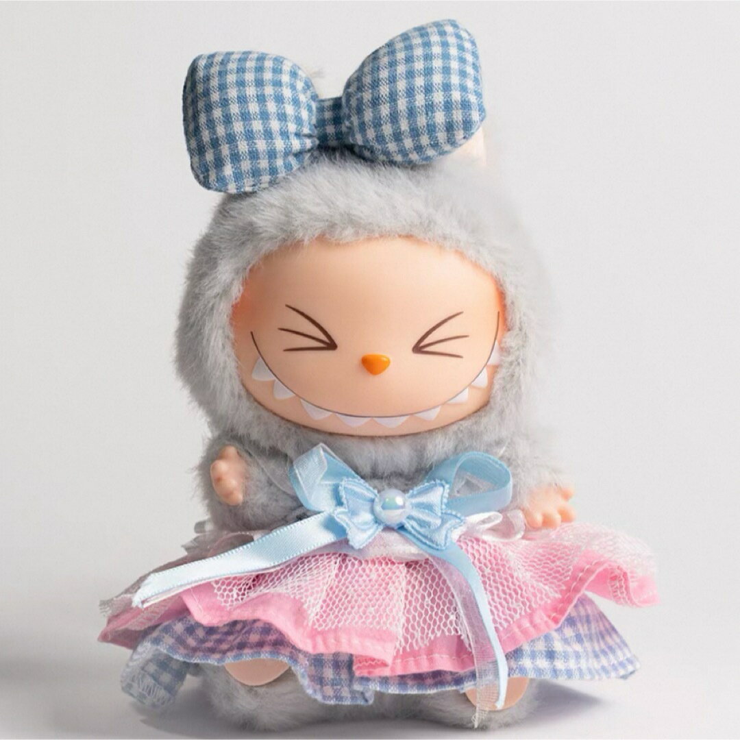 A066468新品2点セットワンピース labubuラブブぬいぐるみ服17cm着せ替え着ぐるみ