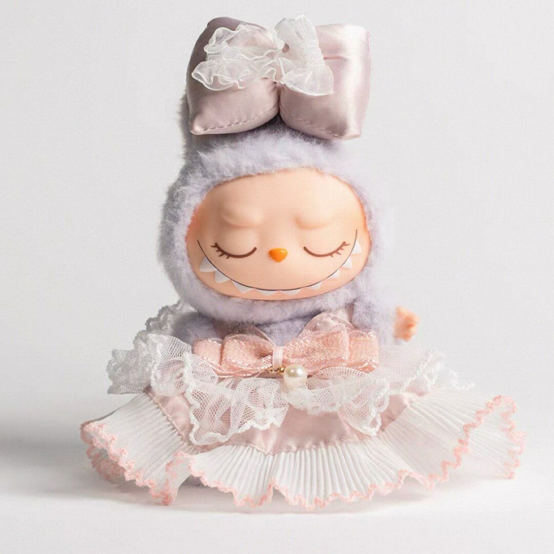 A066469新品2点セットワンピース labubuラブブぬいぐるみ服17cm着せ替え着ぐるみ