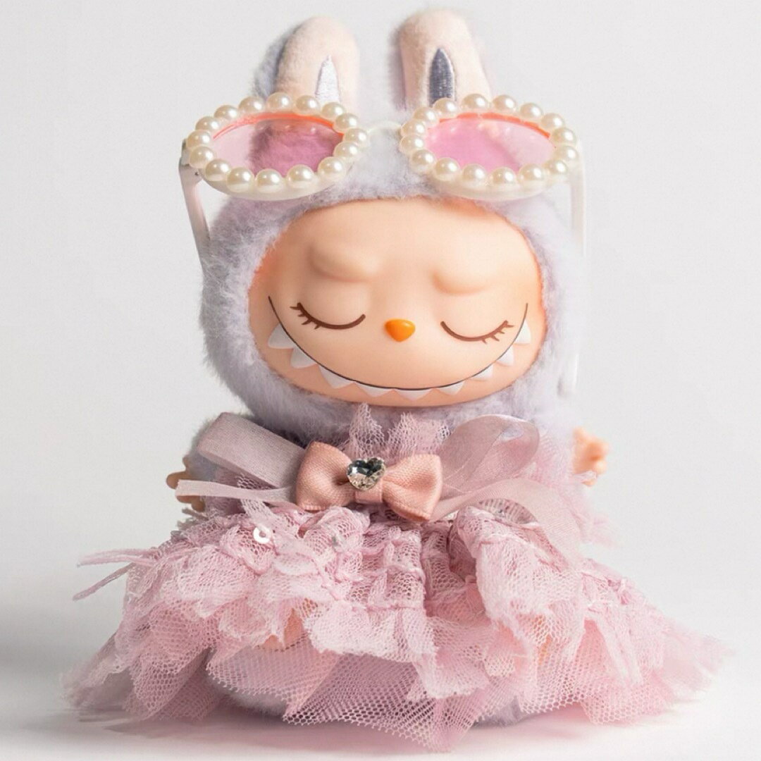 A066471新品2点セットワンピース labubuラブブぬいぐるみ服17cm着せ替え着ぐるみ