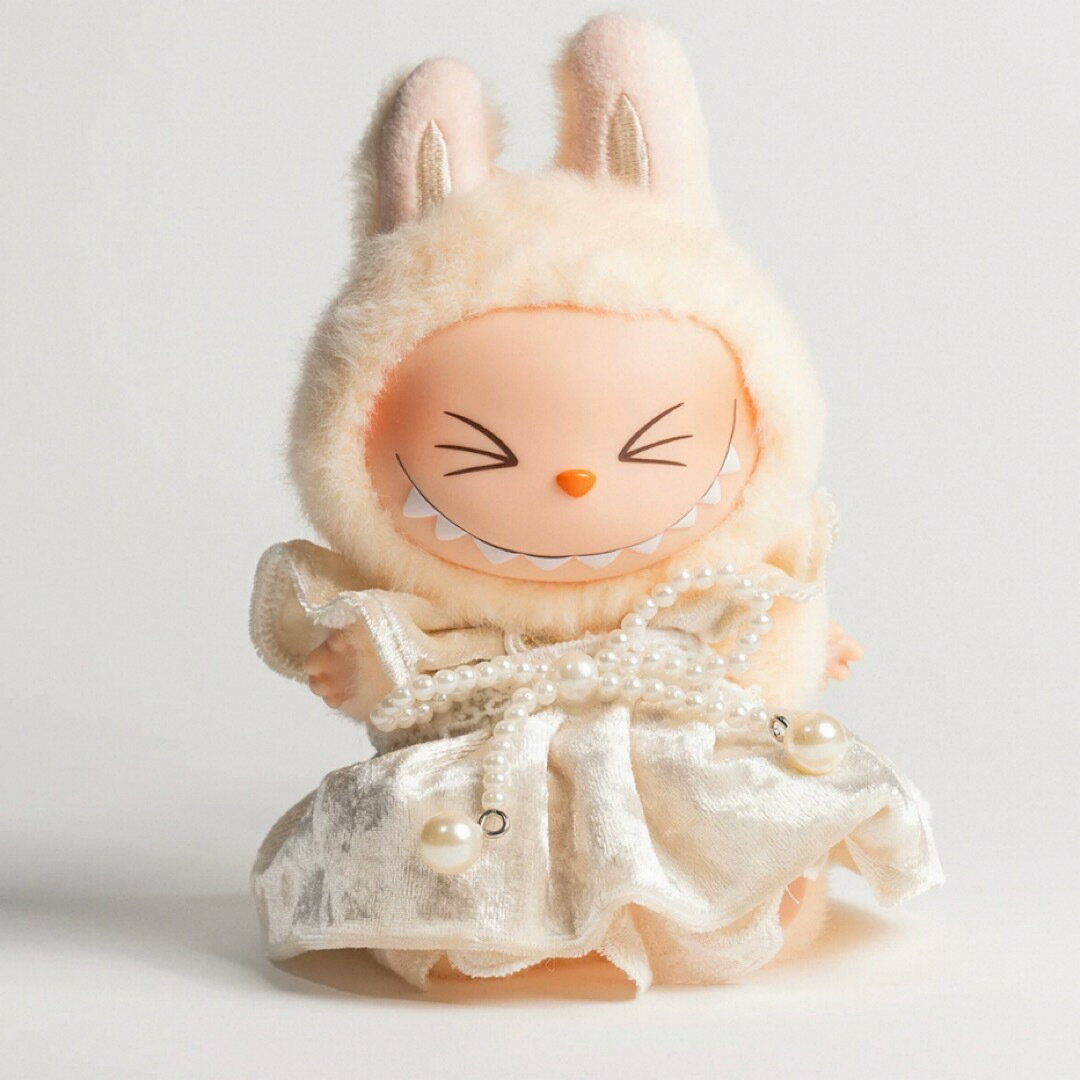 A066472新品 ワンピース labubuラブブぬいぐるみ服17cm着せ替え着ぐるみ