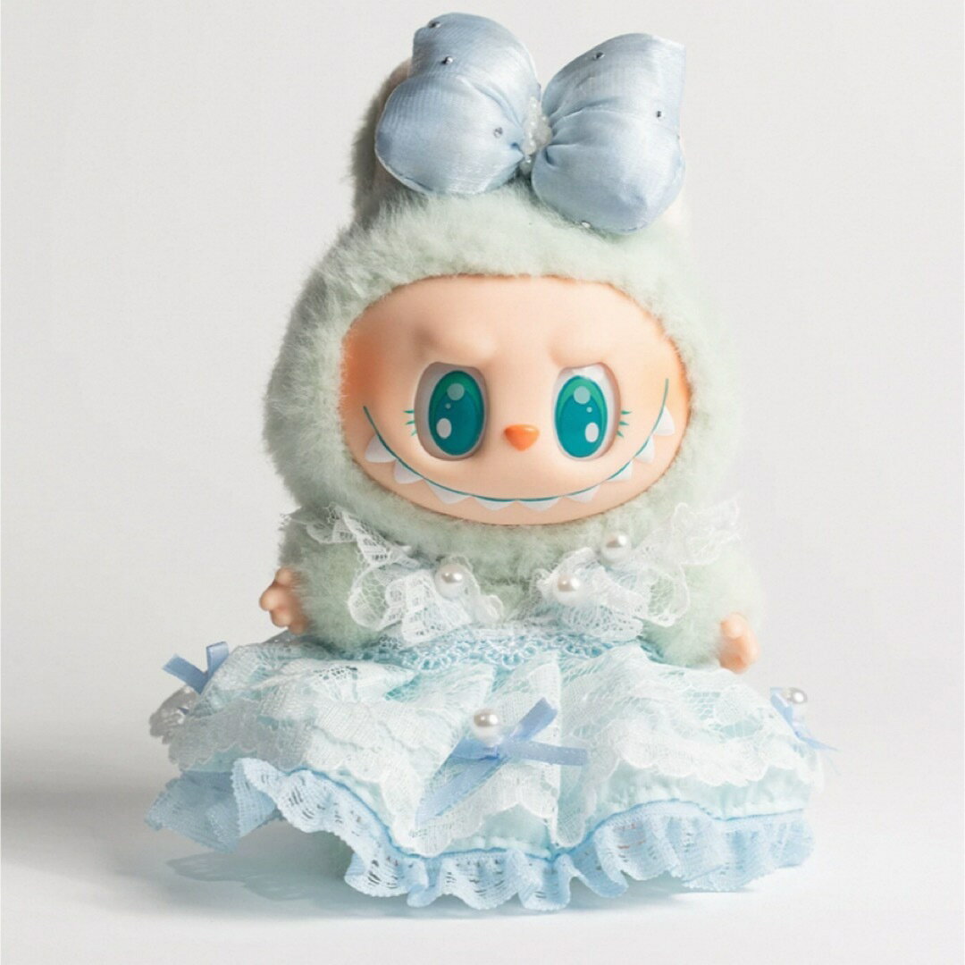 A066473新品2点セットワンピース labubuラブブぬいぐるみ服17cm着せ替え着ぐるみ