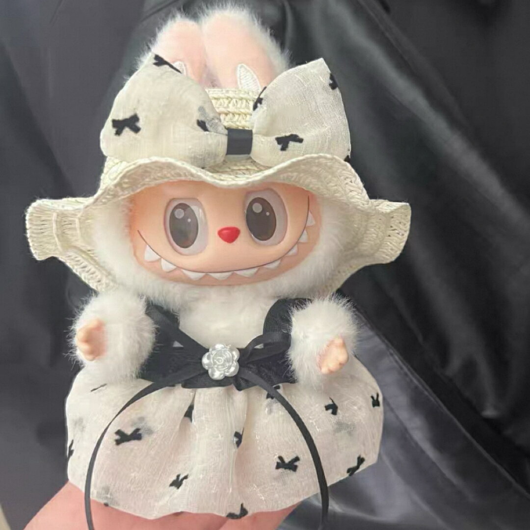 A066680新品2点セット可愛いlabubuラブブぬいぐるみ服17cm着せ替え着ぐるみ