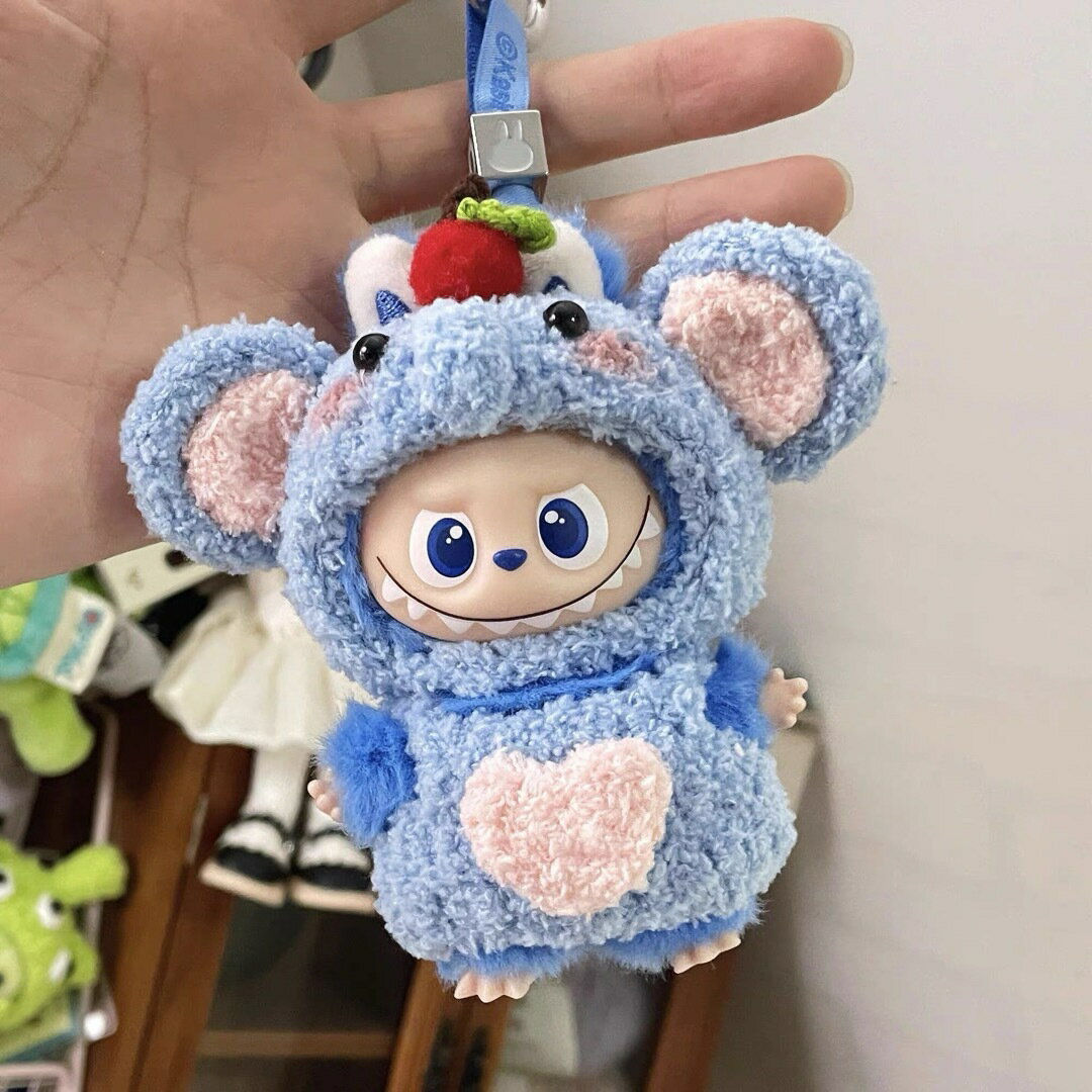 A066690新品2点セット可愛いスイカlabubuラブブぬいぐるみ服17cm着せ替え着ぐるみ