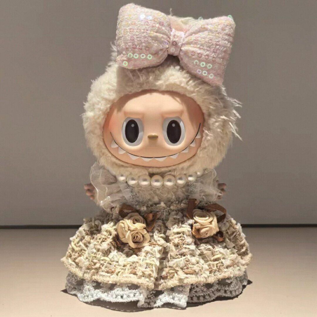 A066719新品3点セット可愛いlabubuラブブぬいぐるみ服17cm着せ替え着ぐるみ