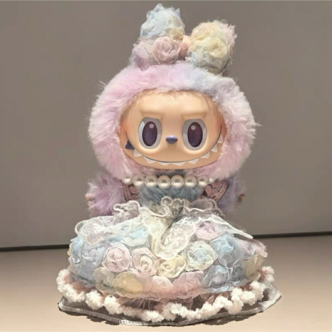 A066722新品3点セット可愛いlabubuラブブぬいぐるみ服17cm着せ替え着ぐるみ